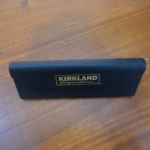 Kirkland Signature Eyeglasses Case Semi Hard Shell Collapsible Leather Triangle - Picture 3 of 8